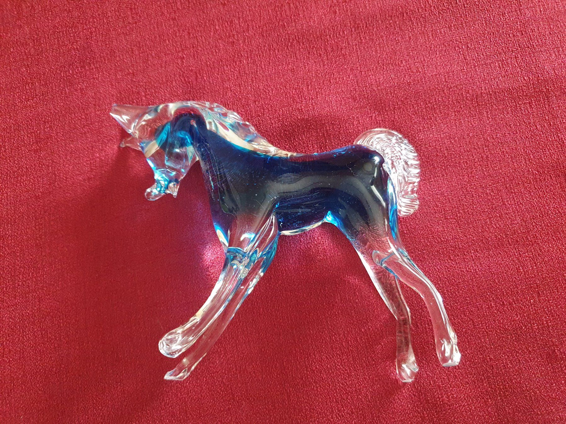 Statuette: Wunderschöne Blaue Pferde Figur aus Glas – Usato da Abtwil AG venduto da MaVo.0710 4