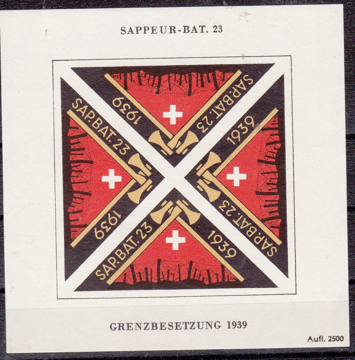 Alle Briefmarken: Sappeure 50/6 **Sap.Bat.23 Kat.20.- – Gebraucht aus Herrliberg von Lfrifda