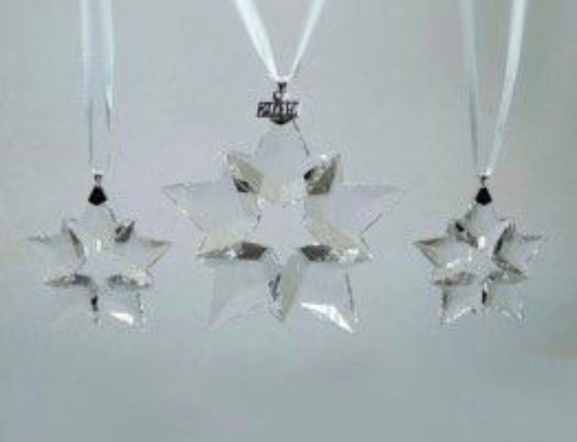 Swarovski Alle Dekorationen: Swarovski Stern Ornament 3-er Set 2019 – Neu und originalverpackt aus Wil SG von Sissi..79.. 3