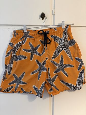 Costume da bagno Vilebrequin arancione con stelle marine tag