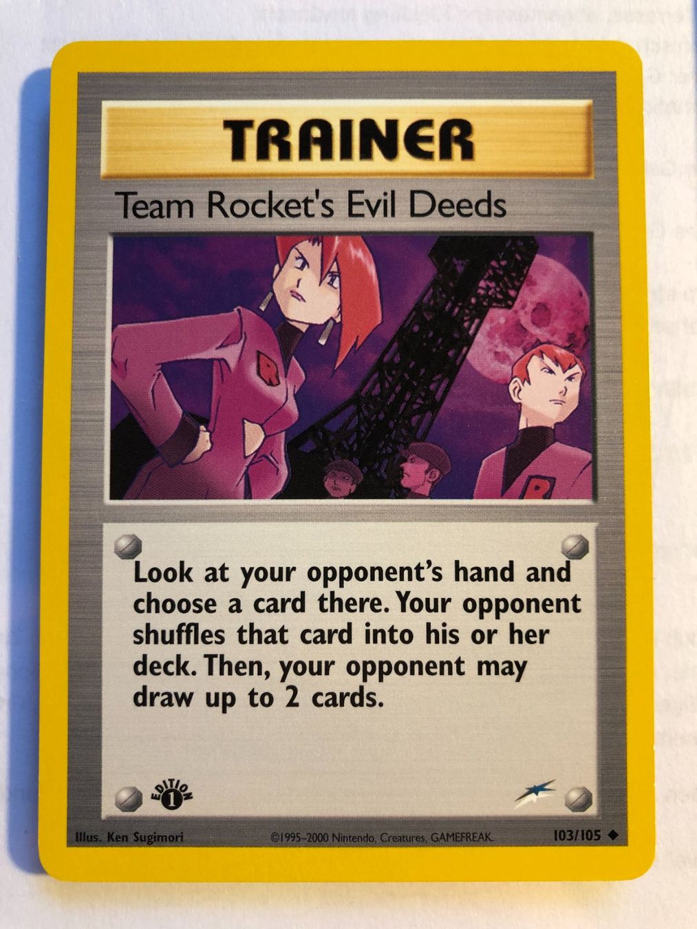 Carte collezionabili: Team Rocket's Evil Deeds 1st (unc.)Neo Destiny -MINT- ab 1.- – Usato da Giubiasco venduto da dan_pr8b