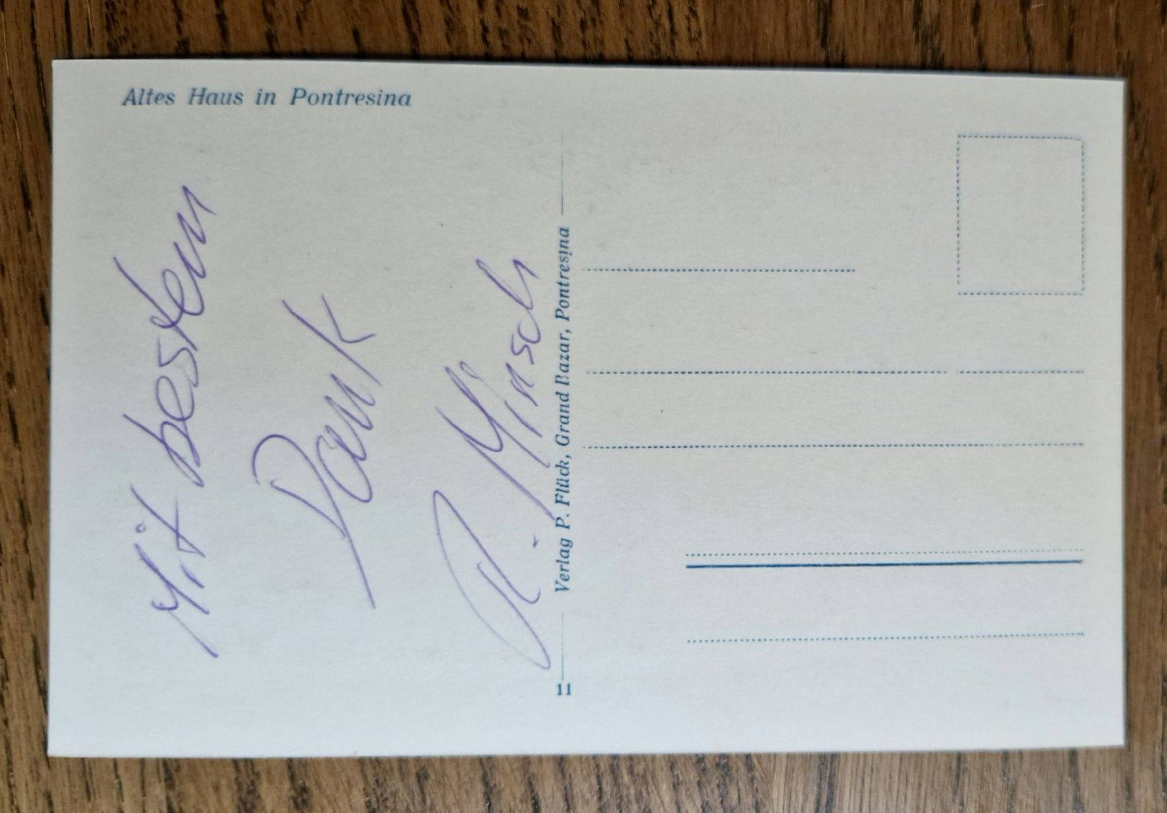 Cartoline postali: Altes Haus in Pontresina – Usato da Ebikon venduto da Donar50 1