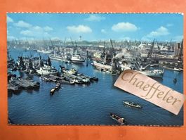Ansichtskarte Rotterdam Blick auf den Hafen 1960er Jahre