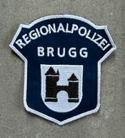 STOFF ABZEICHEN EMBLEM, BADGE, PATCH, REGIONAL POLIZEI BRUGG