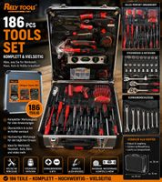 RELY TOOLS Werkzeugkoffer 186-tlg. komplett mit Alukoffer