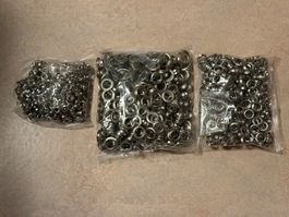 Metallösen Set silberfarbig