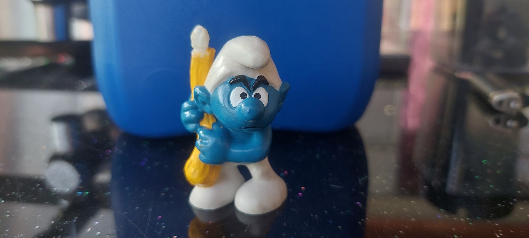 Statuette: Schlumpf Figur Peyo Applause mit Stift  – Usato da Hölstein venduto da Milka92
