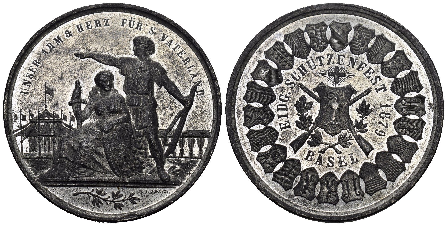 Medaillen: Basel 1879 – Gebraucht aus Bern von numismatictops