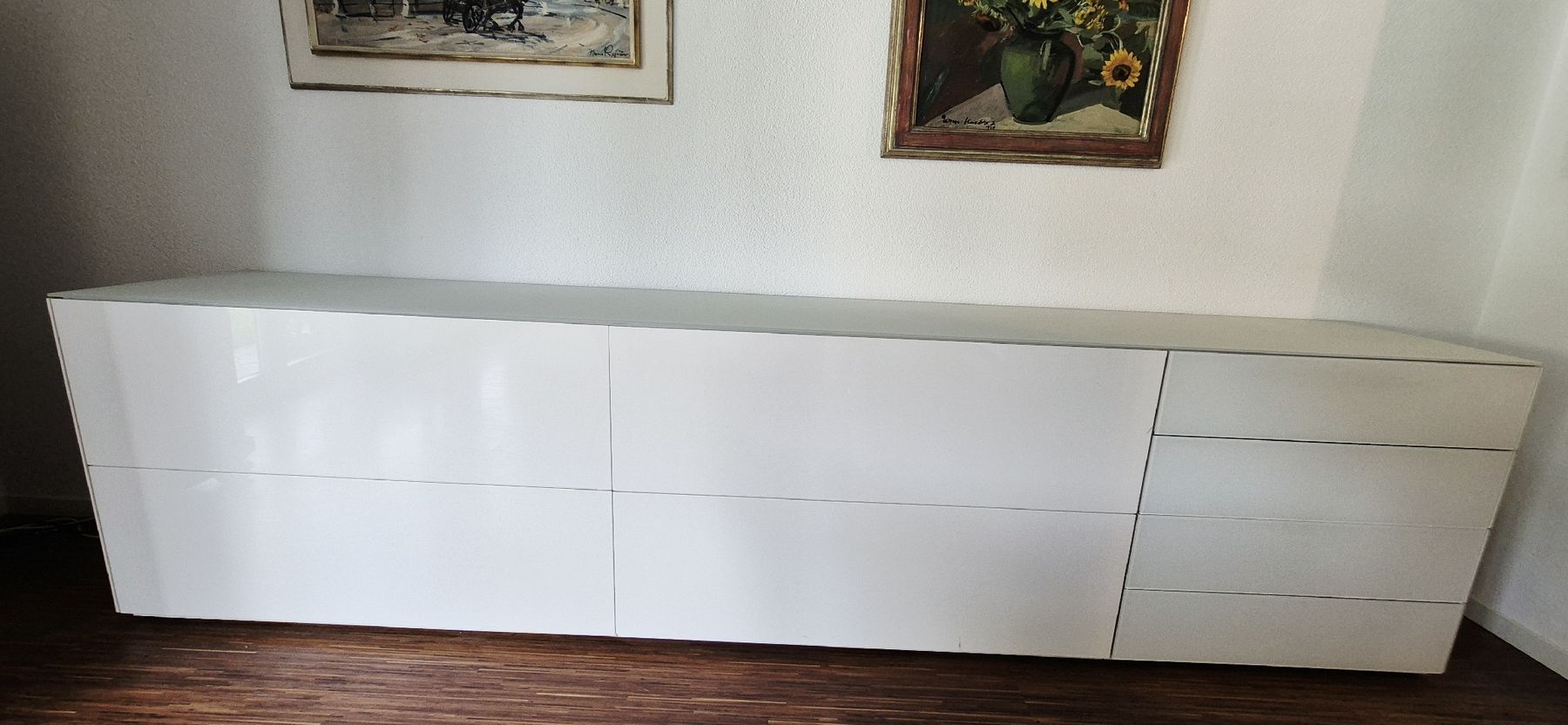Kommoden: Sideboard weiss lackiert mit Mattglasabdeckung und Schublade – Gebraucht aus mettmenstetten von choice01 3