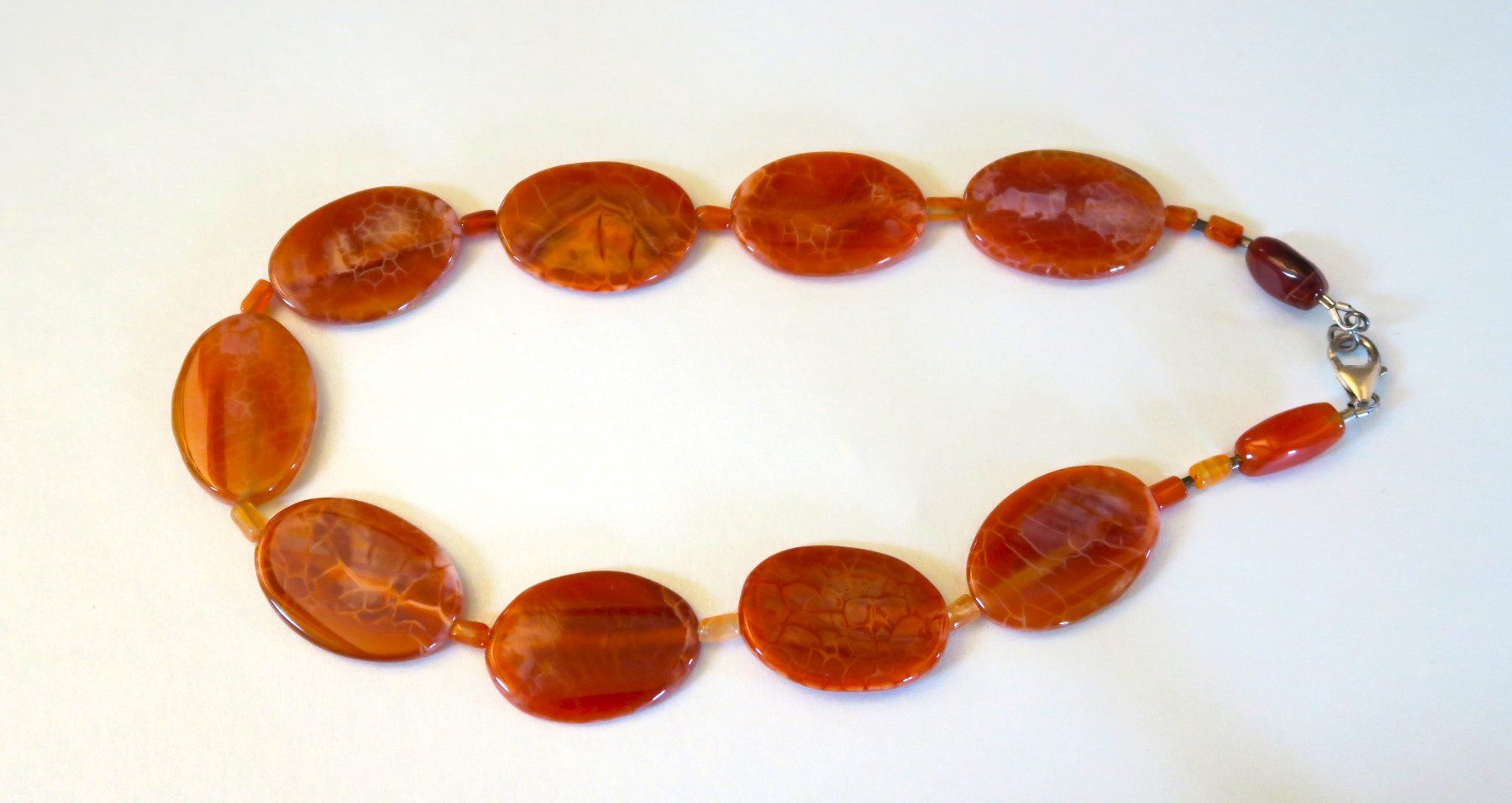 Catenine: Feuer-Achat Kette – Usato da Brittnau venduto da marlenestone 1