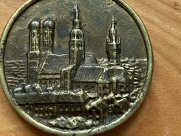 Vintage Medaille/Plakette – historische Stadtansicht