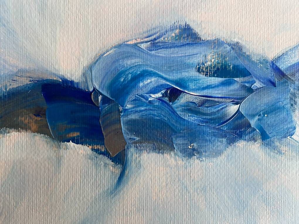 Dipinti: Acrylbild 60x20cm blau – Nuovo e nell'imballaggio originale da Urdorf venduto da manuela4 3