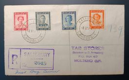 SÜDRHODESIEN – FDC-„Victory“-Ausgabe, Eingeschrieben 1947