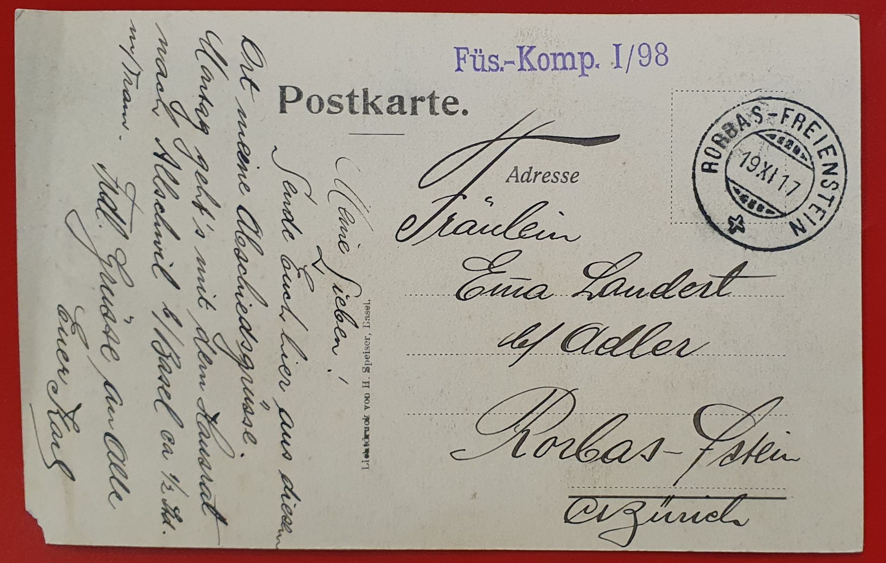 Cartoline postali: Bretzwil 1917 – Usato da Kreuzlingen venduto da Rschweiz1 1