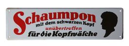 Schwarzkopf Schaumpon Emailschild Megaschild Werbeschild