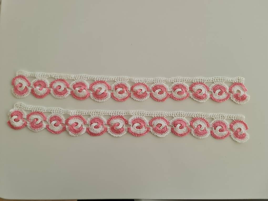 Tessuti: Spitzenbordüre rosa/weiss – Usato da Allschwil venduto da 86d_fmd5 4