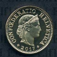 CHF___0.05 2017 stgl * nigelnagelneu! 5 Rappen