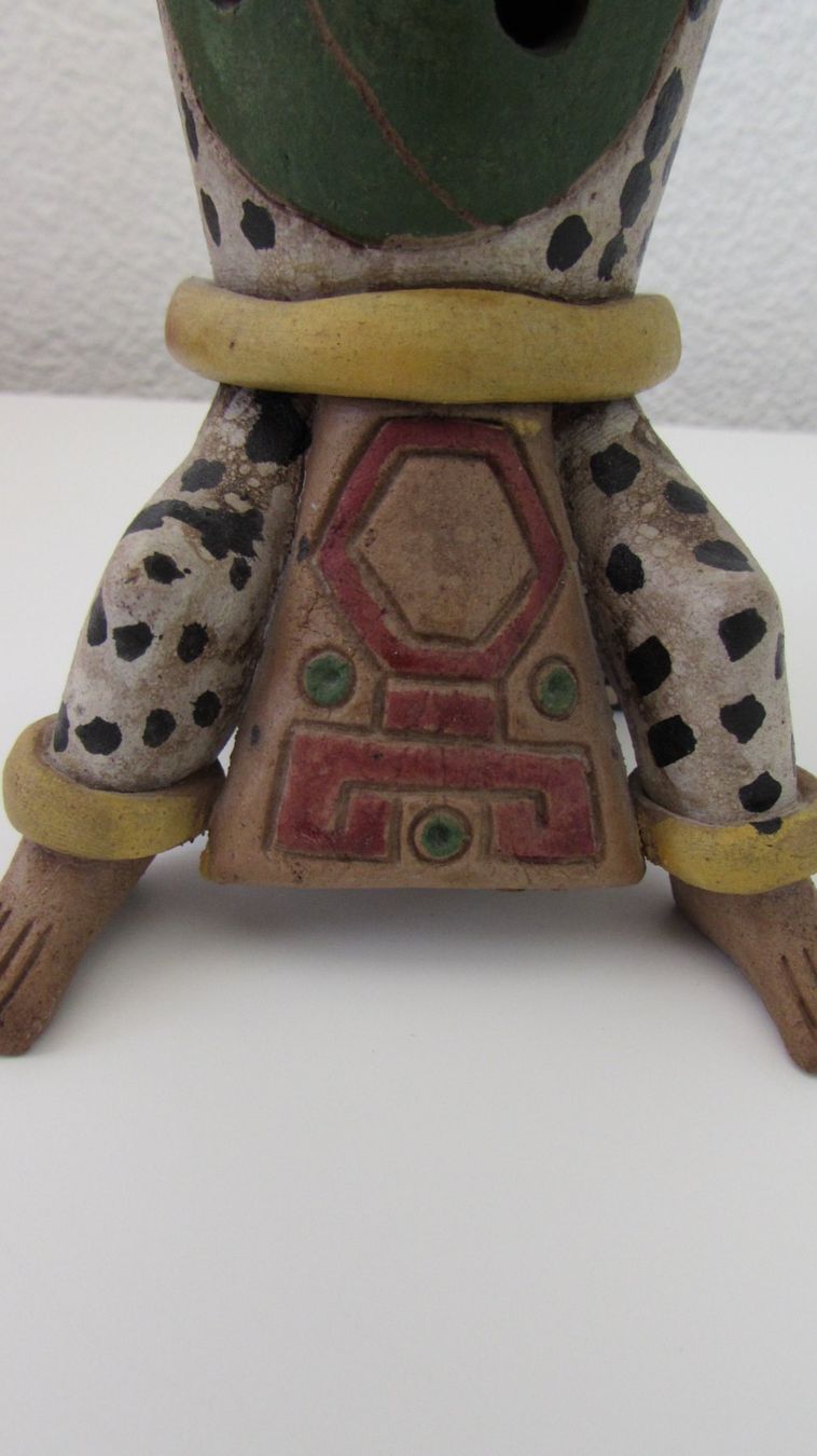 Figuren: Keramikfigur Jaguar Krieger-Frühlingsdeko – Gebraucht aus Weesen von Travelersplace 3