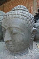 Buddhakopf Stein Statue Budha Kopf Feng Shui Garten Deko