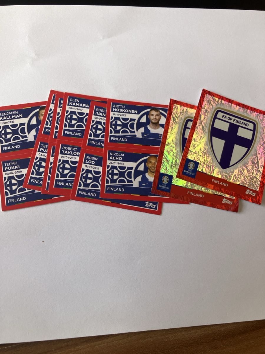 Topps Carte collezionabili: Finnland Topps Sticker SET Euro 2024  – Usato da Bülach venduto da gmeli84 1