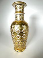 Marmorblumenvase aus Indien vergoldet