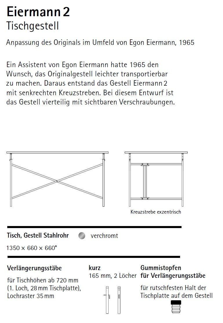 Richard Lampert Tavoli: Richard Lampert Eiermann 2 (verchromt) Tischgestelle – Usato da Zürich venduto da malule_aurea 3