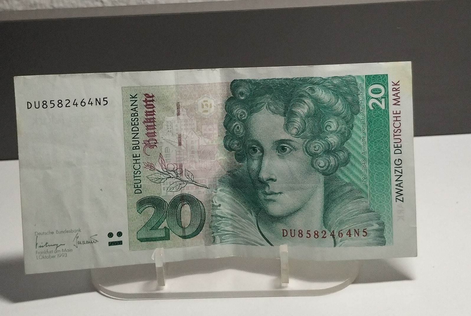 Banknoten: 20 Deutsche Mark banconota usata – Gebraucht aus Giubiasco von Bjiorn