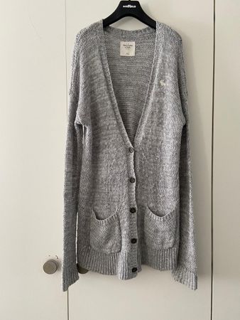 Strickjacke hellgrau von Abercrombie  & Fitch