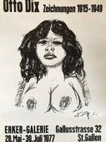 Plakat OTTO DIX Zeichnungen 1915-1949 Erker Galerie 1977