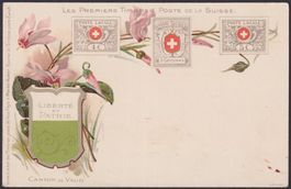 1850-1852, antike Postkarte: Kantonalmarken WAADT, Neuenburg