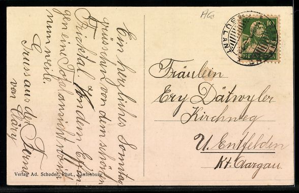 Cartoline postali: AK Effingen, Panoramablick auf den Ort – Usato da Berlin venduto da bartko-reher 1