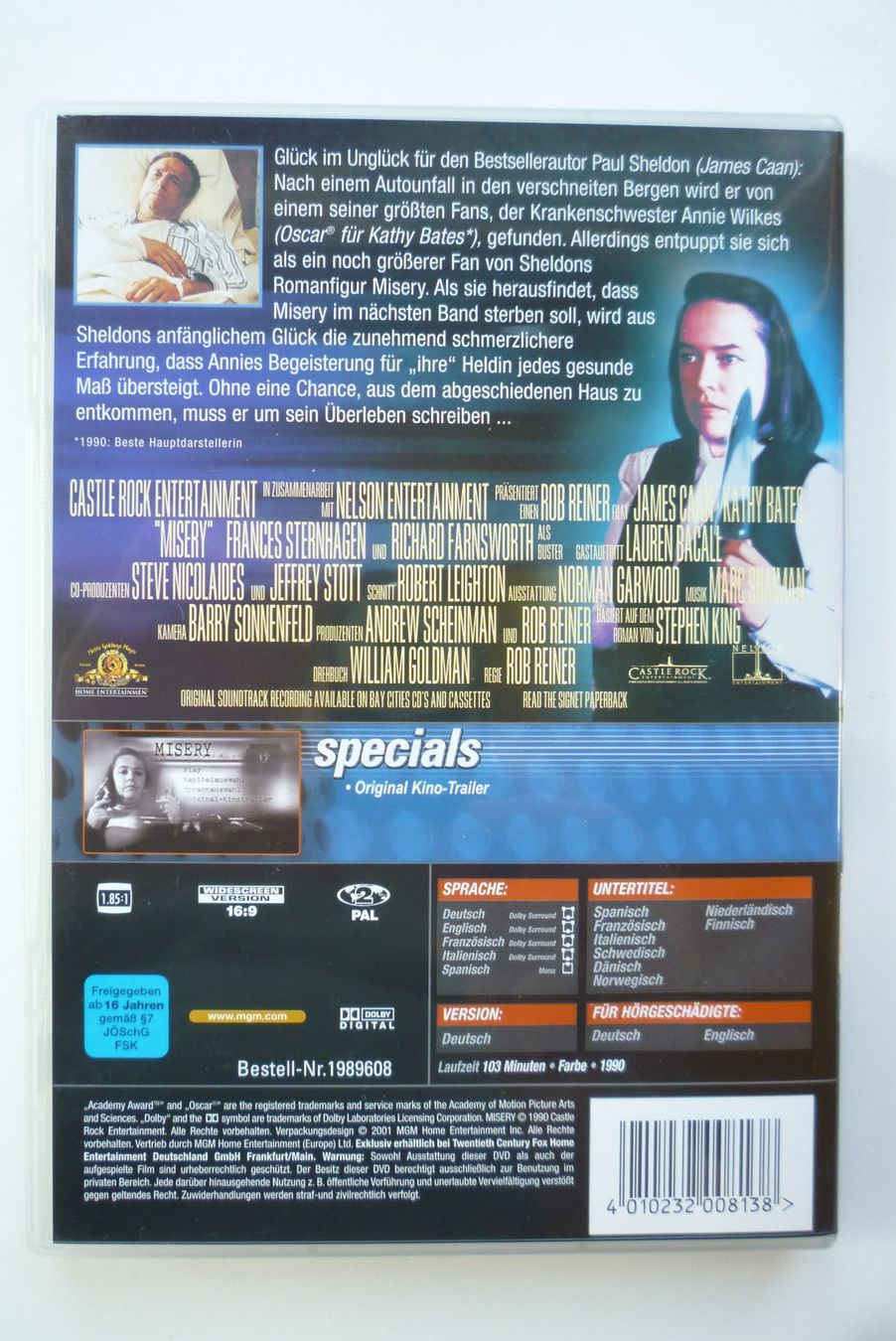 Tutti i DVDs: Misery - Stephen Kings Klassiker mit James Caan, Bates – Usato da Münchenstein venduto da antares09 1