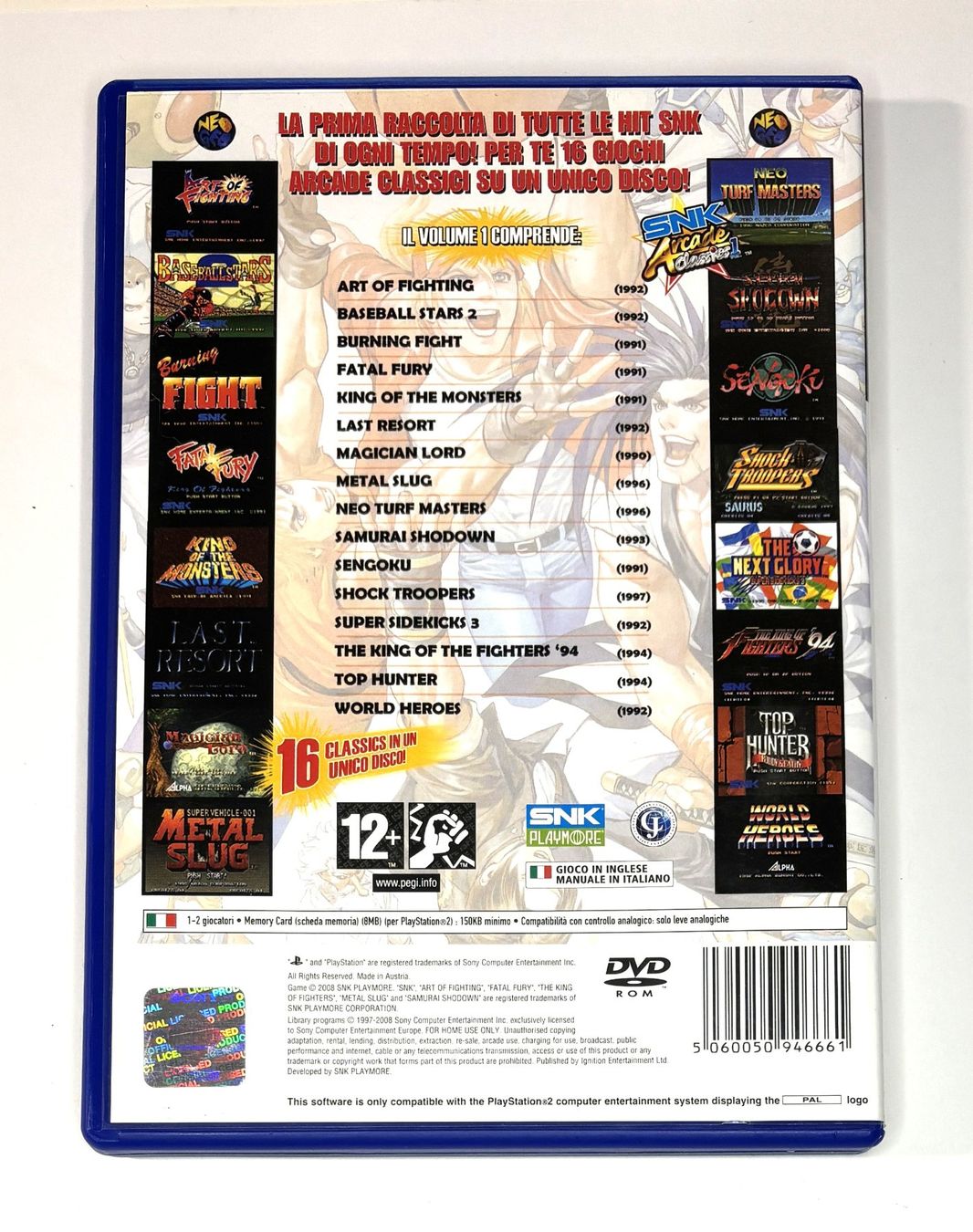 Giochi: PS2 - SNK Arcade Classics Vol. 1 – Usato da Allschwil venduto da Bullach 2