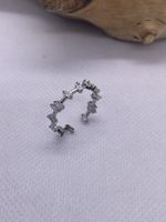 Silberner Damenring mit Zirkonia Steinen, Top Zustand!