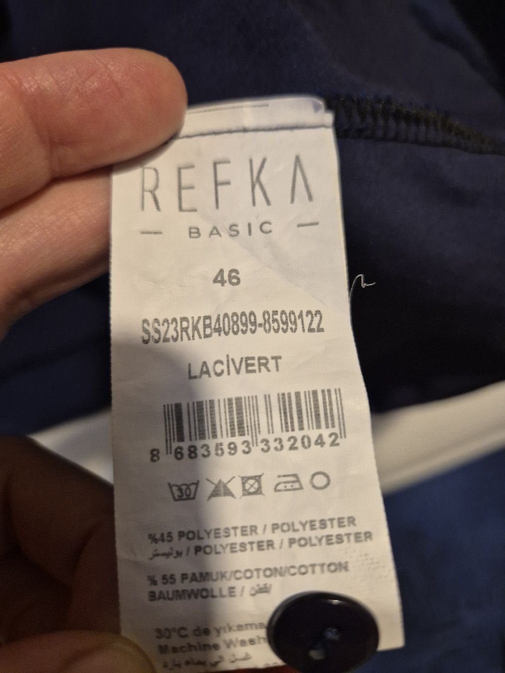 Vestiti: Kleid Refka Basic blau Baumwollmix Grösse 46 neuwertig – Usato da Zürich venduto da Drago670 5