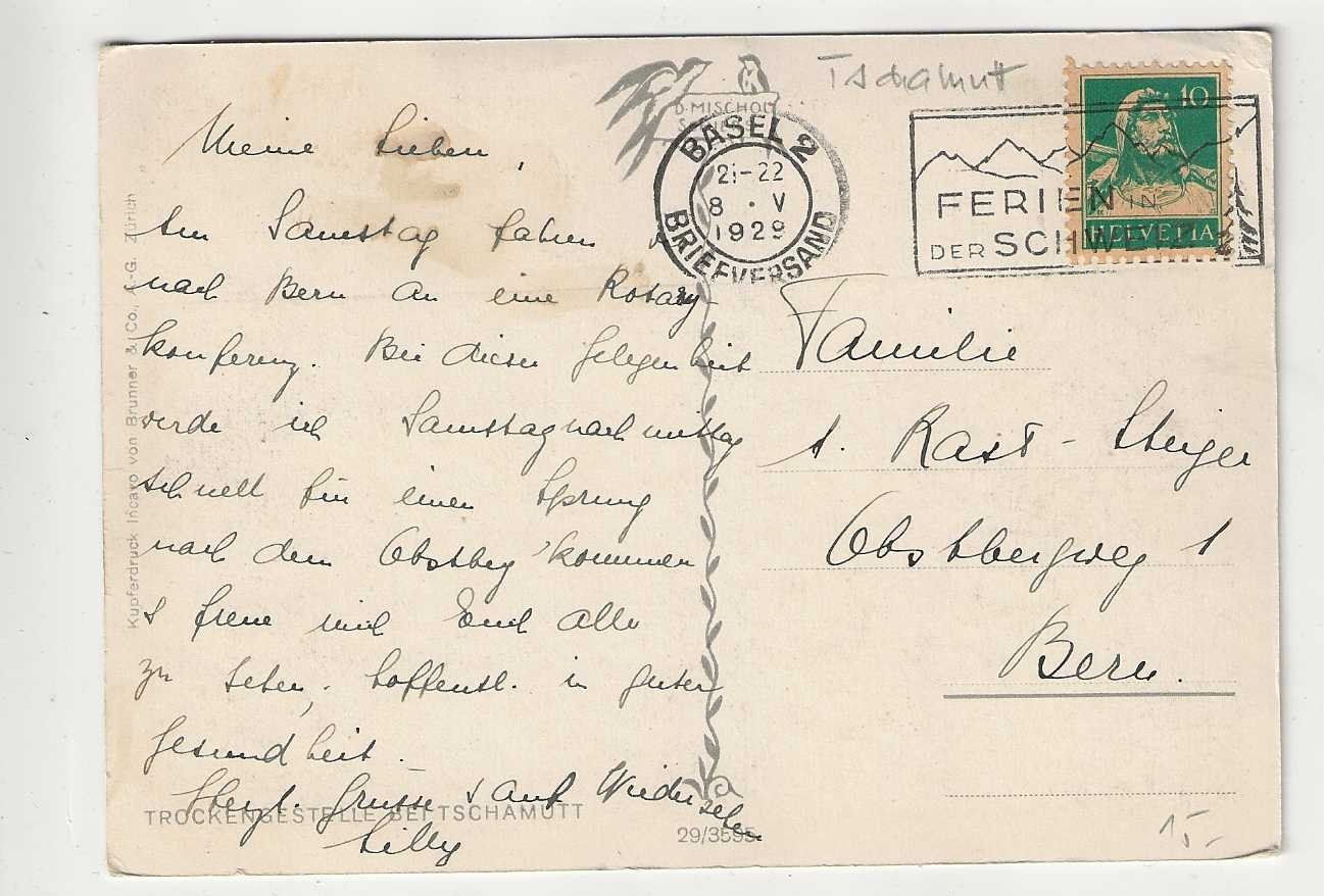 Cartes postales: Tschamutt, 1929 – D'occasion à Spiez par Niesen20 1