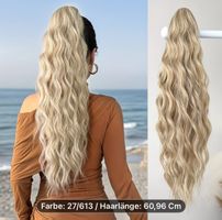 Haarteil Zopf blond gewellt - Haarverlängerung
