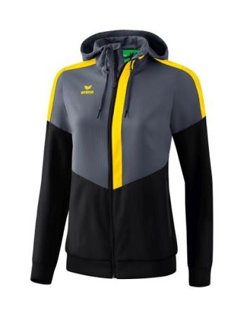 Erima Frauen Squad Tracktop Jacke mit Kapuze - slate grey...