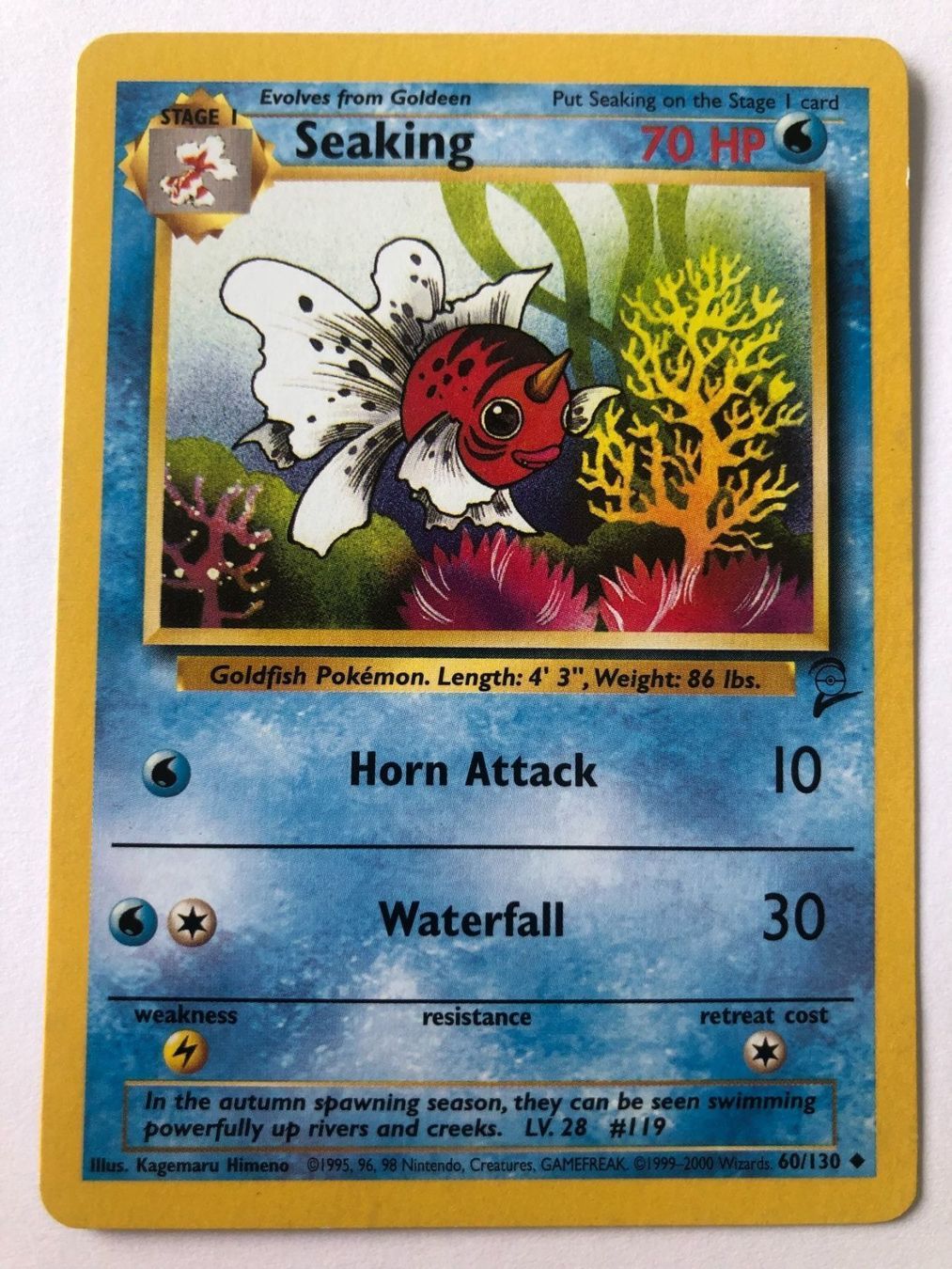 Pokémon Sammelbilder & Trading cards: Seaking - Base Set 2 - Pokemon – Gebraucht aus Nussbaumen AG von Bika-Shop