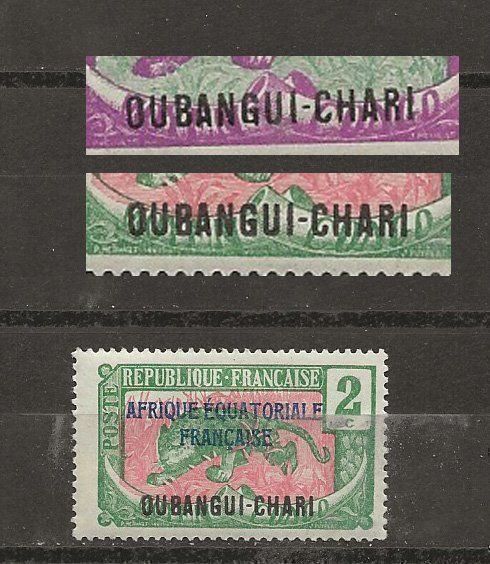 Alle Briefmarken: Oubangui Variété 2c – Gebraucht aus Sion von PierreP01