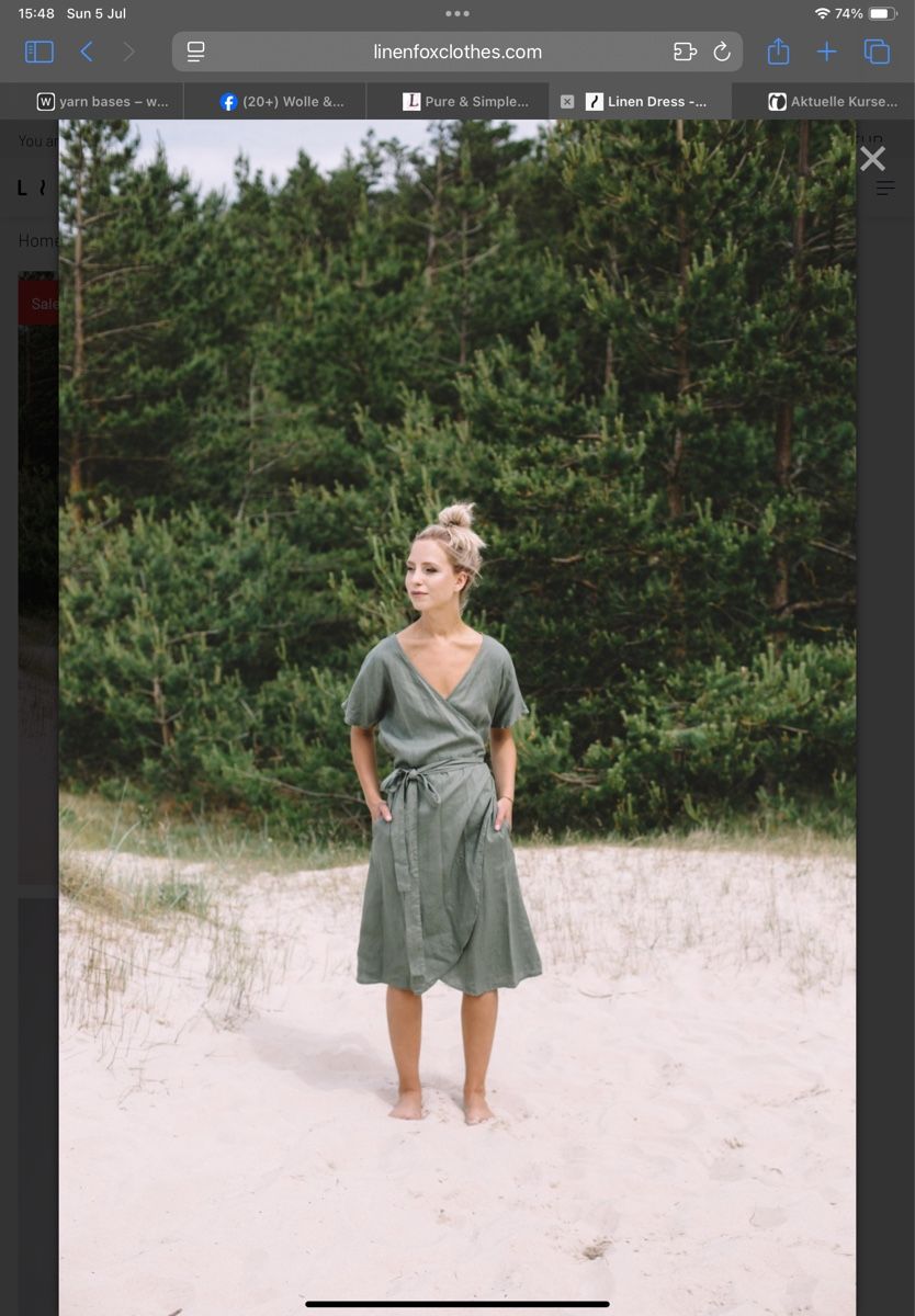Vestiti: Leinen-Wickelkleid von Linenfox S-M – Nuovo (secondo la descrizione) da Utzenstorf venduto da Wirangi 3