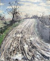 Huile Mingo chemin de campagne en hiver