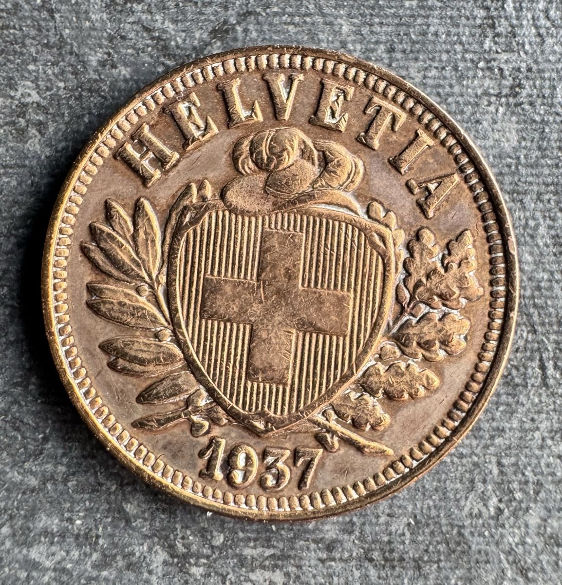 Alle Münzen: 2 Rappen 1937 – Gebraucht aus Meilen von coins4sale