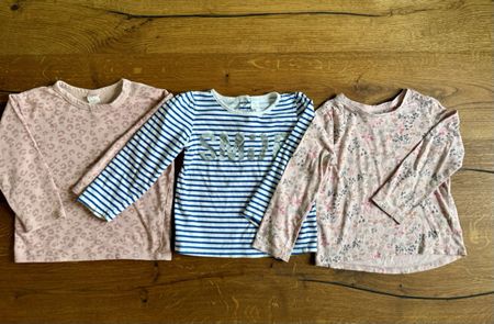 Langarm-T-Shirt-Set für Mädchen – Größe 98