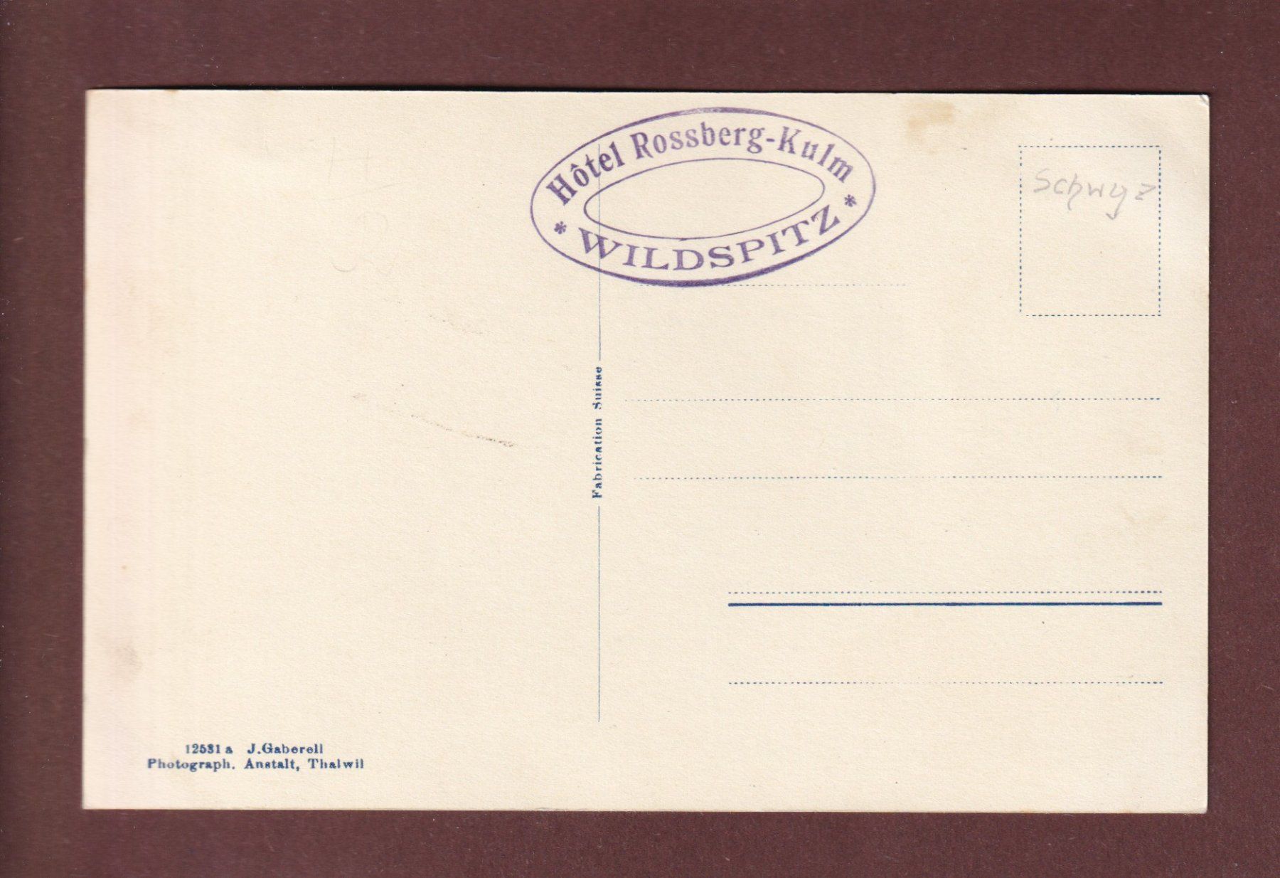 Cartoline postali: ROSSBERGKULM - Wildspitz – Usato da Pully venduto da nicecards-shop 1