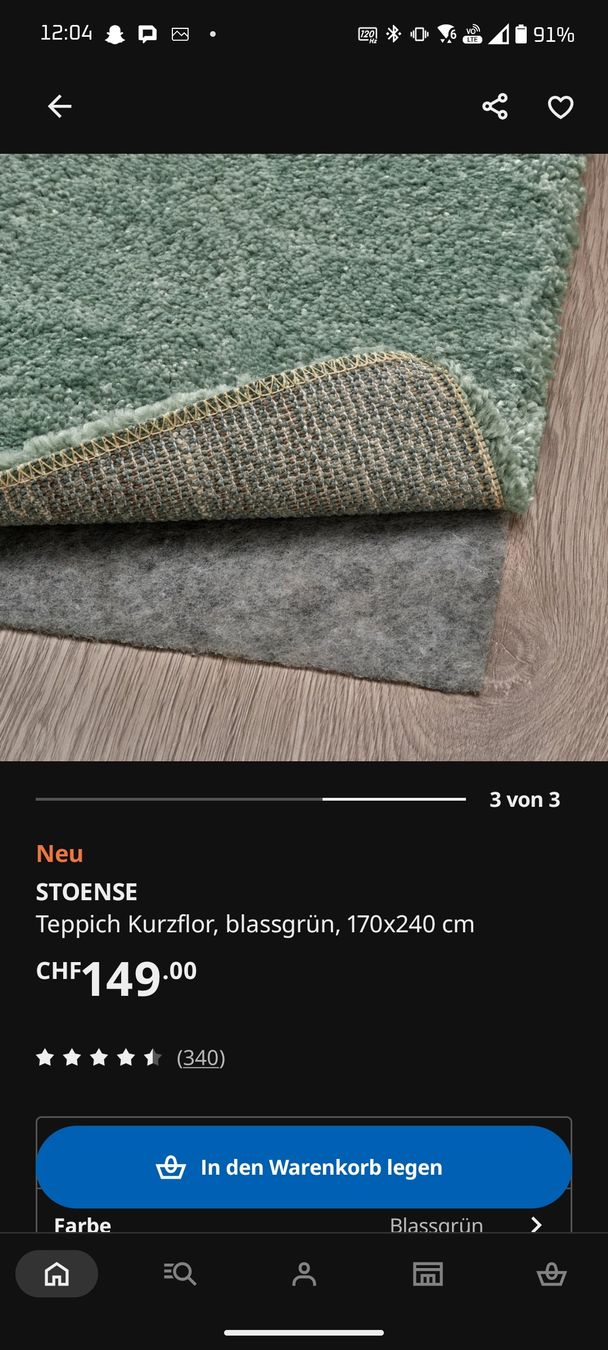 Ikea Tappeti: IKEA Teppich Türkis – Usato da Bern venduto da sch_npg5 2
