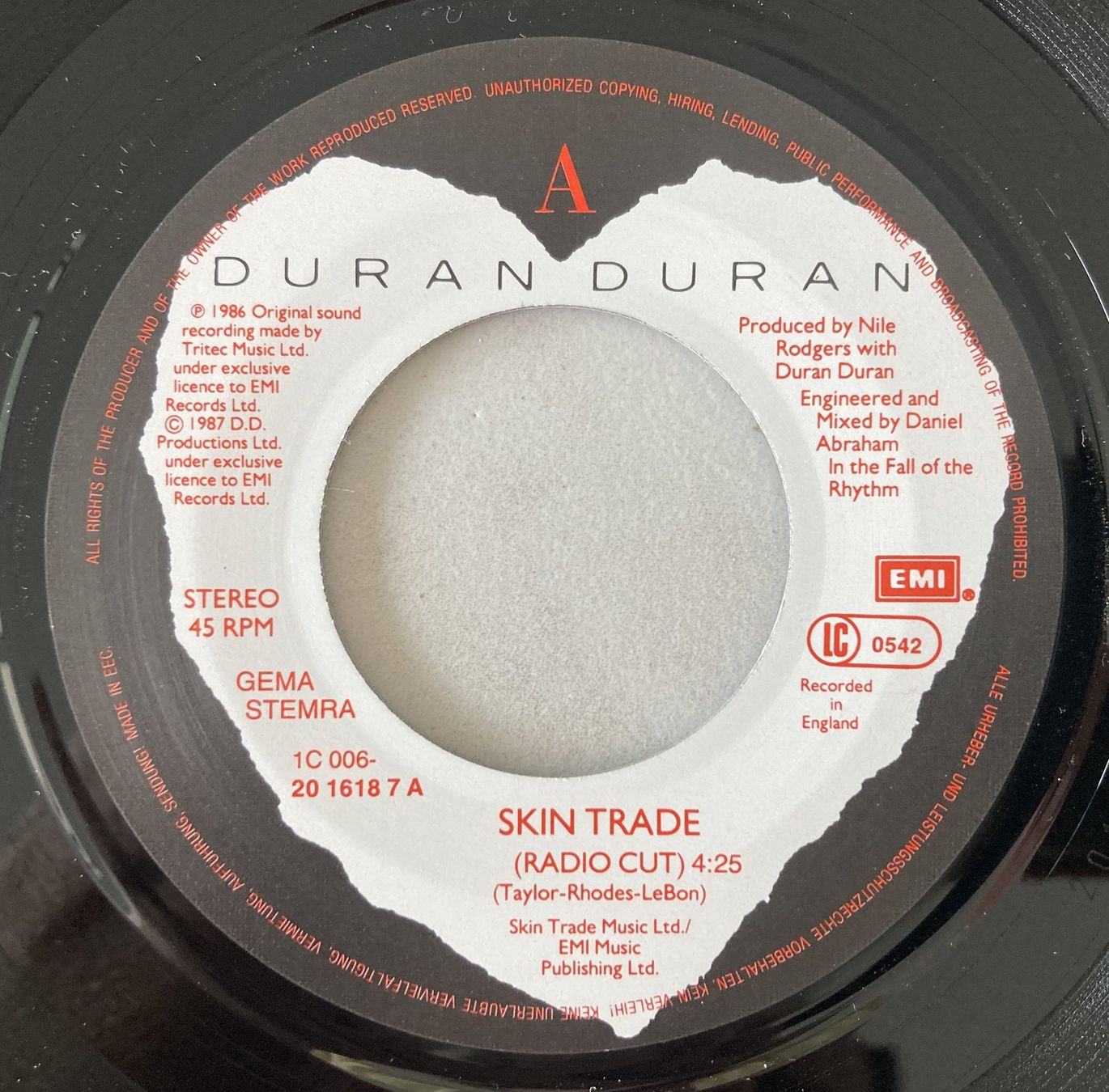 Schallplatten: DURAN DURAN - SKIN TRADE – Gebraucht aus Bottens von hotter-than-hell 2