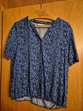 CECIL Damen Bluse, blau gemustert, Grösse XL