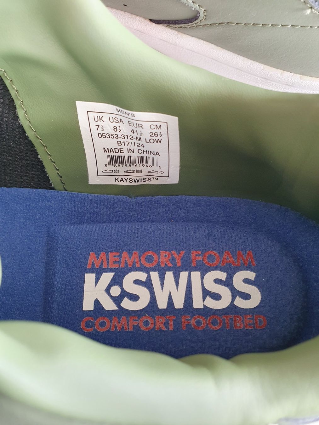 Scarpe da uomo: K SWISS Sneaker grün / Grösse 41,5 – Nuovo e nell'imballaggio originale da Hirschthal venduto da toronto-raptors82 5