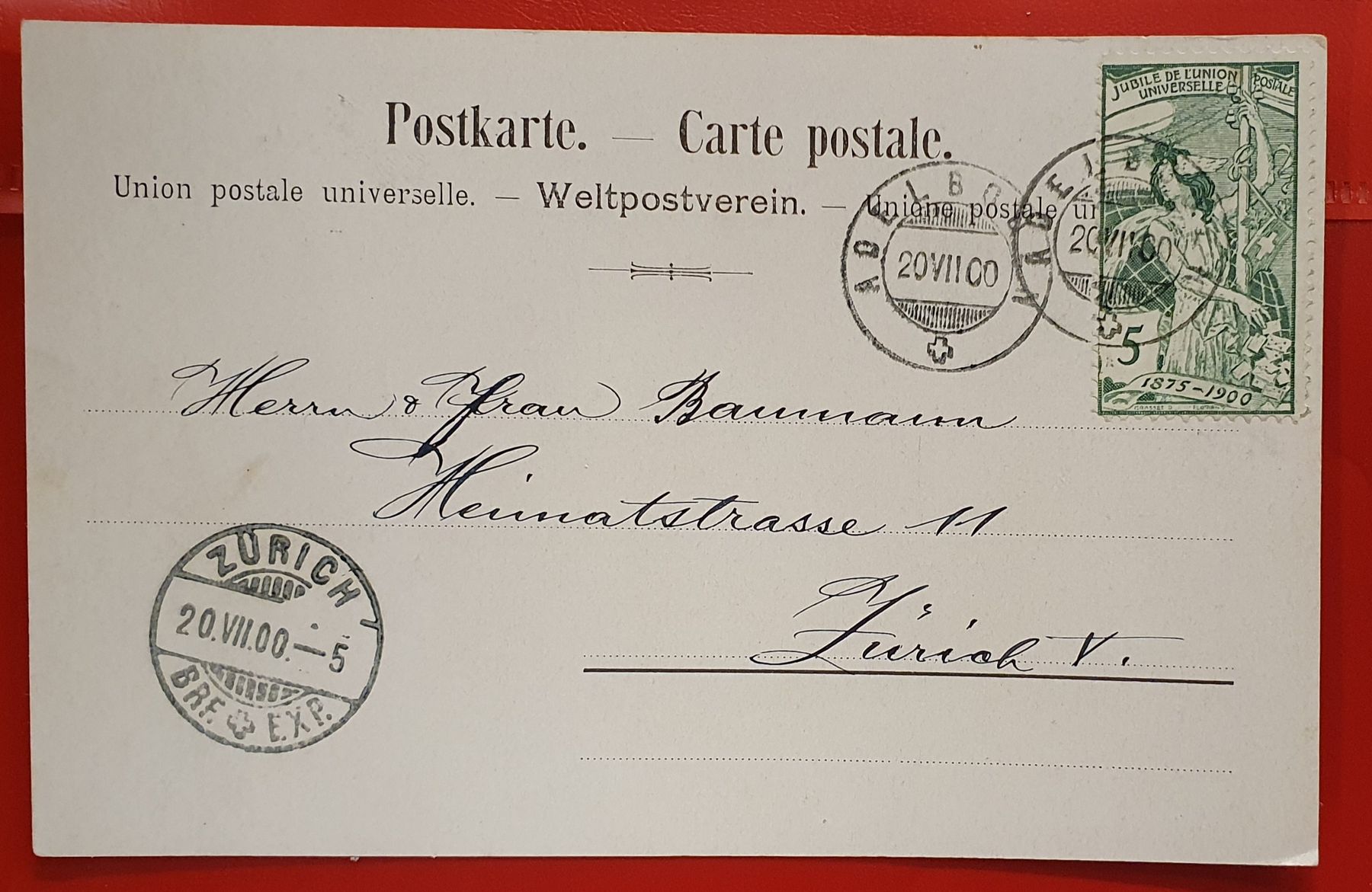 Tutti i francobolli: 4 Ansichtskarte mit UPU-FRANKATUR – Usato da Kreuzlingen venduto da Rschweiz1 1